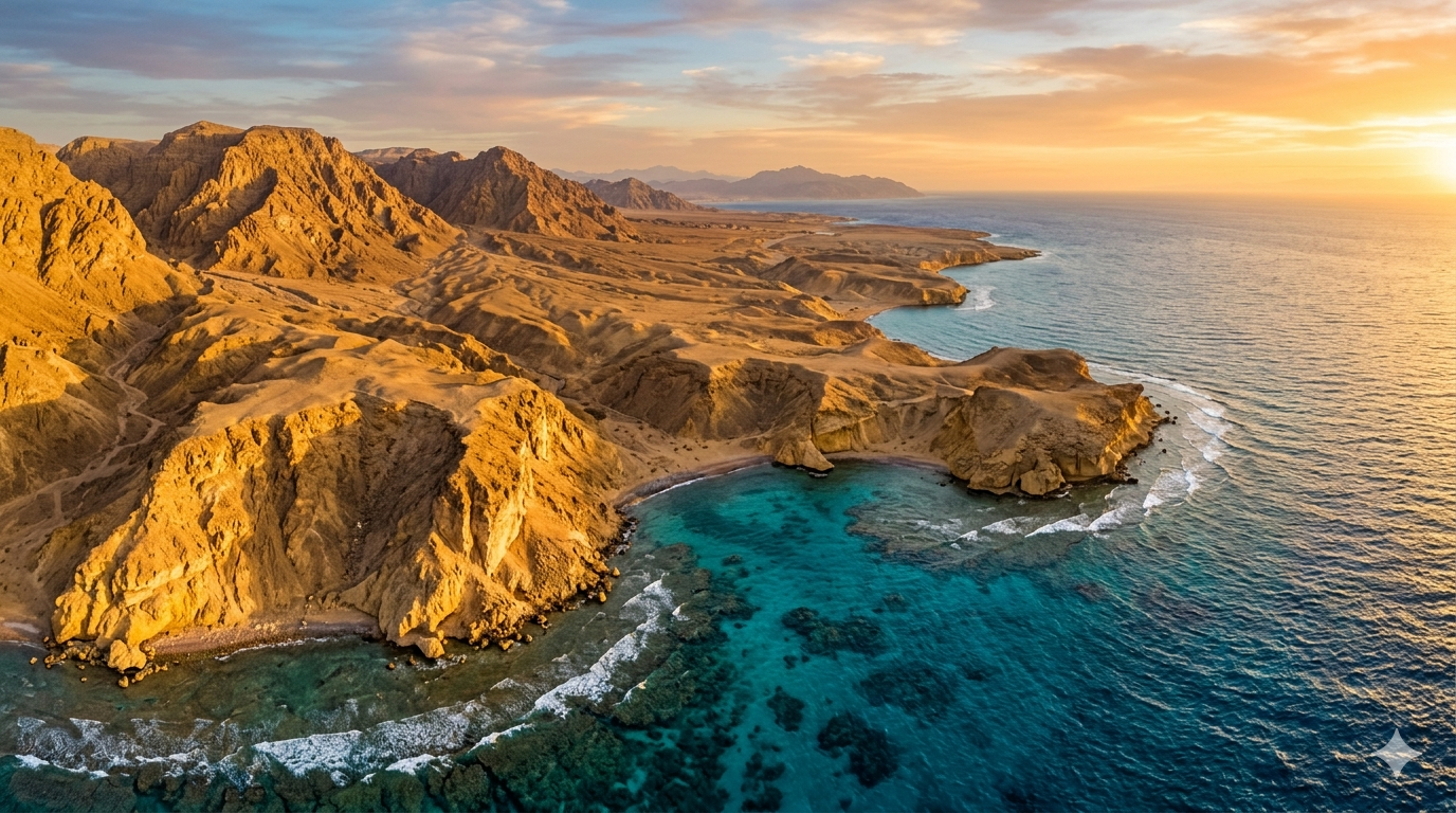 Egypt's Eastern Desert coastline — the Red Sea trade corridor